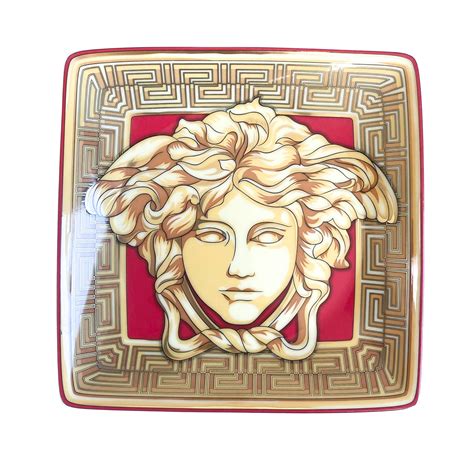 Versace Medusa Amplified Canape Dish, Golden Coin 